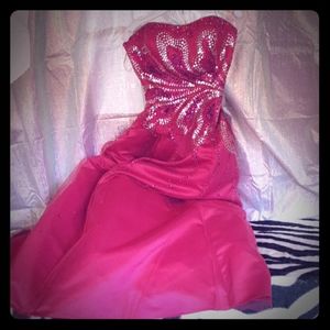 Beautiful pink sequined gown